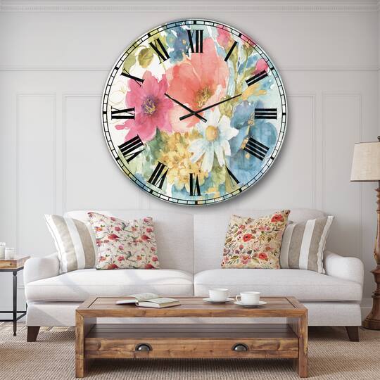 Designart My French Garden Traditional Wall Clock